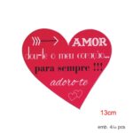 Placa coração MDF "Amor"