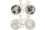Cabide parede MDF 42x3x24 Mapa Mundo (2mod)