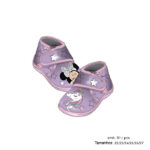 MINNIE & UNICÓRNIO - Pantufa bota c/velcro T22/27