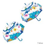 BABY SHARK - Guarda-chuva transparente bolha 48cm (2mod)