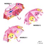 BABY SHARK - Guarda-chuva rosa 48cm (3mod)
