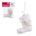 Pendente bota polyfoam branco/perla 9cm