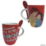 Caneca c/colher "Casal" Amor