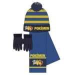 POKEMON - Conj. gorro + cachecol + luvas