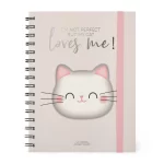 Caderno Espiral A5 Pautado - Kitty
