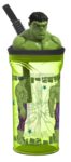 HULK - Copo c/palhinha e tampa 3D