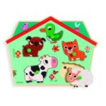 Ouaf Woof - Puzzle Sonoro de Madeira c/animais