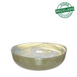 Centro vidro Liso Alabaster 30cm