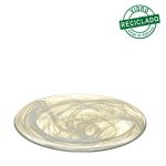 Centro vidro Liso Alabaster 34cm