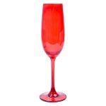 Caixa 6 copos c/pé Vermelho Champanhe