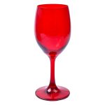 Caixa 6 copos c/pé Vermelho Vinho