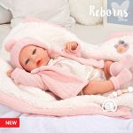 Reborn 40cm c/peso Marta rosa c/manta