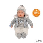 Baby casaco azul 50cm (c/som)