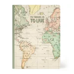 Caderno pautado grande - Travel