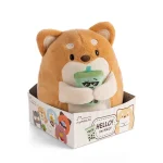 Cão Hiro 16cm, c/chá de bolhas em caixa