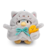 Pinguim Waddle, c/pato fantasia gato