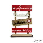 Placa c/mensagens Amor 11.5x16cm