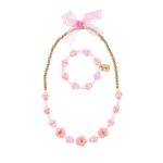 Annefluer - Conj. colar e pulseira c/flores