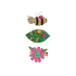 Bee - Ganchos de cabelo Abelha c/glitter