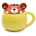 Caneca de cerâmica c/tampa animal - Tigre