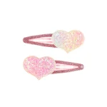 Jay - Ganchos de cabelo c/coração rosa