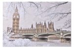 Quadro tecido/tela purpurina Londres