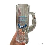 Caneca cerveja vidro 600ml PAI