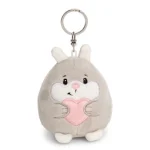 Porta-chaves peluche, Coelho c/coração 8cm