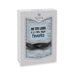 Pulseira entrançada preta de couro "Ao teu lado, é o meu lugar favorito"