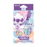 STITCH "Love" - 6 marcadores c/glitter