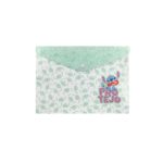 STITCH "Love" - Capa botão A4 turquesa