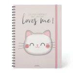 Caderno A4 c/espiral 3 em 1 - Kitty