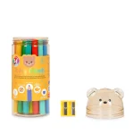 Conj. 24 lápis de cor c/afia - Teddy Bear - Image 2