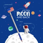 Conjunto de escrita - To the moon and back - Image 2