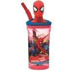 SPIDERMAN - Copo c/palhinha tampa 3D