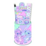 STITCH - Copo metálico c/conjunto escrita 7 peças