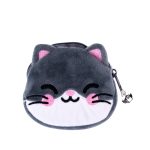 Bolsa porta-chaves, mini caderno e folha de autocolantes - Gato