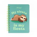 Caderno A5 3D shishy Preguiça - My siesta is my fiesta