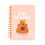 Caderno A5 3D squishy Capivara - Life is cool