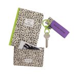 Conjunto caderno A6 + porta-moedas + porta-chaves - Estampado animal com bolinhas - Image 2