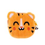 Bolsa porta-chaves, mini caderno e folha de autocolantes - Tigre