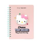 Caderno A5 com squishy Hello Kitty - Chase your dreams, they know the way
