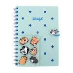 Conjunto de Caderno A5 com pins - Verde