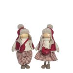 NATAL - Menino / Menina poliresina e tecido