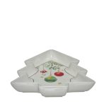 NATAL - Prato árvore 20.5x23cm em porcelana