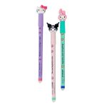 Set de 3 caneta apagáveis Bo-Bo - Hello Kitty, My Melody e Kuromi
