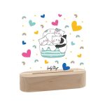 Camdeeiro de madeira com marcador personalizável - Gato