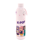 Garrafa térmica 600ml c/coluna - Pink - K-Pop