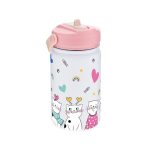 Garrafa térmica c/bocal 330ml - Ice/Pink - Gatos