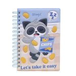 Caderno A5 Squishy Guaxinim Lazy - Let's take it easy